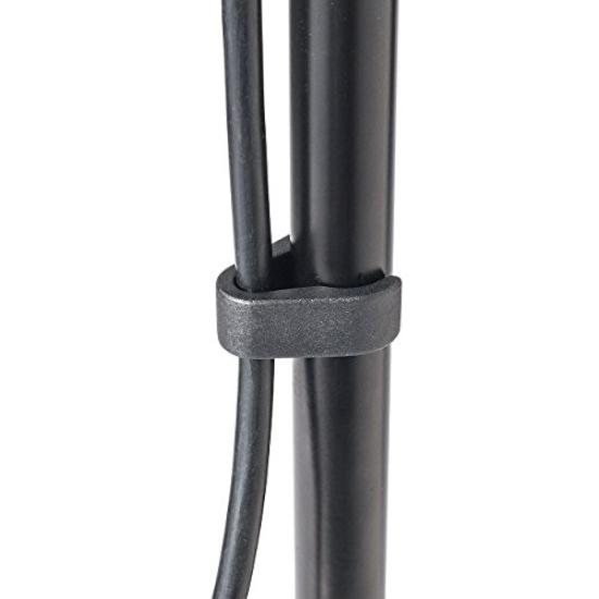 Sanwa Direct Microphone Stand, Straight Type, Clip-on, with Microphone Holder, Foldable, 146cm, 400-SPST3