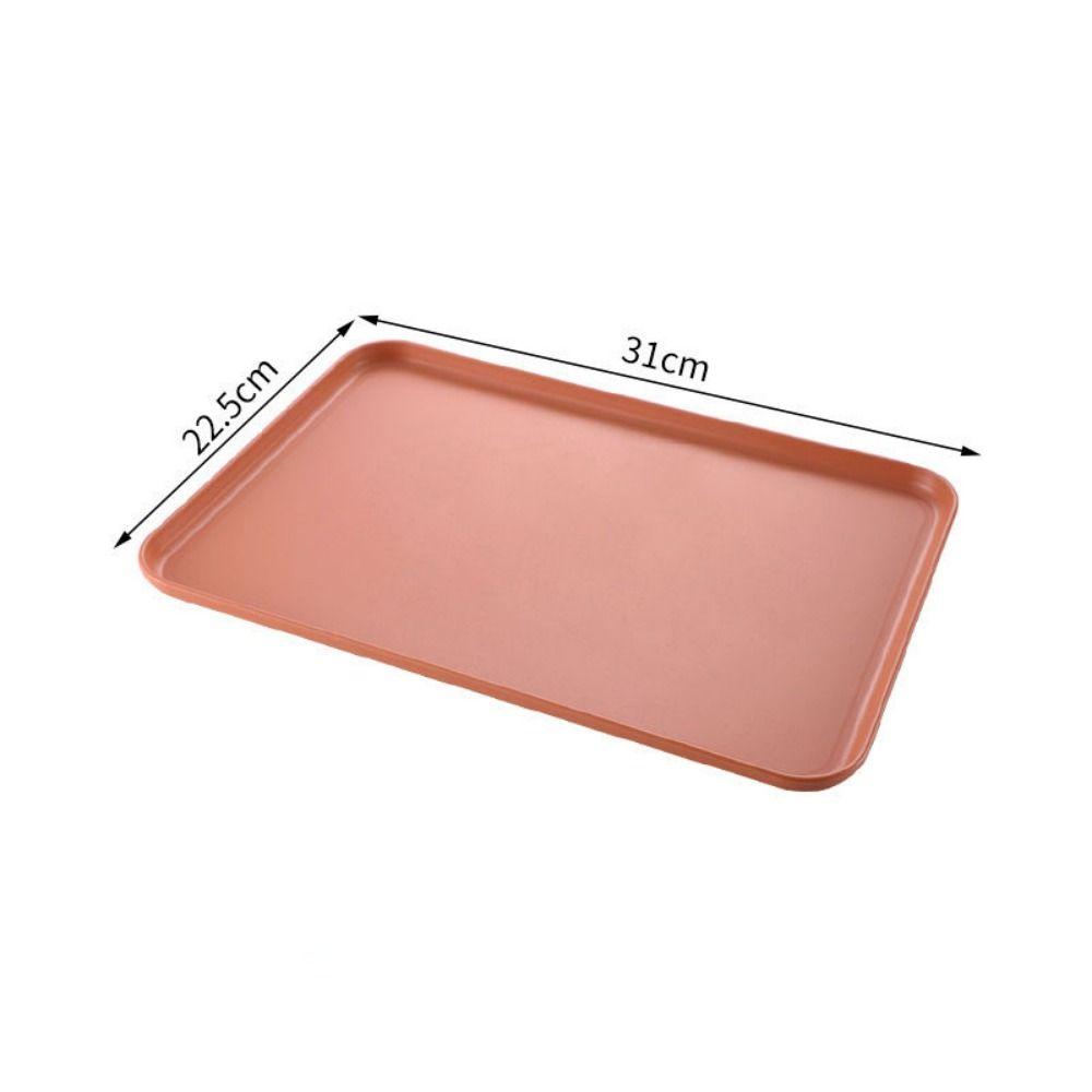 Plastic Wheat Straw Storage Tray Eco-friendly Large Capacity Service Dessert Pallet Exquisite Rectangular Serving Tray Desktop
