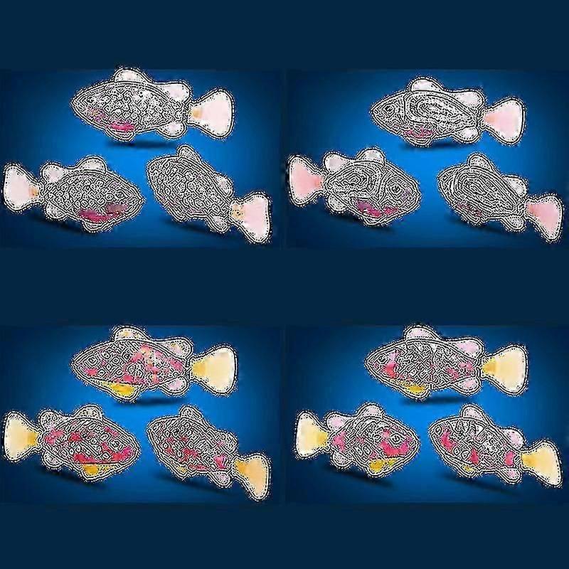8 PCS Electronic Fish Activated Battery Powered Toy Childen Pet Holiday Gift Can Swims Hwy