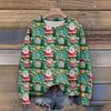 Damen Weihnachtspullover Niedlicher Lustiger Weihnachtspullover Herbst und Winter Langarm Strickpullover