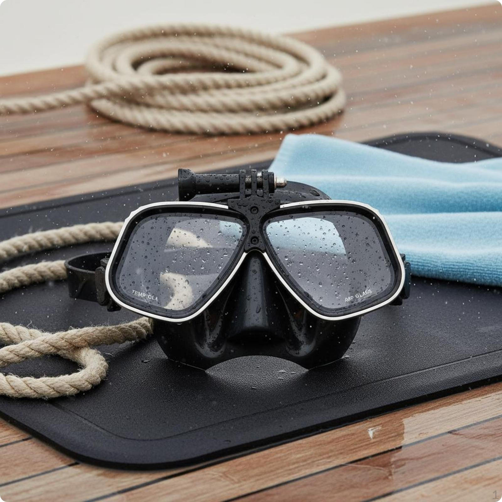 LowVolume Diving Facepiece Aluminum Alloy Frame Freediving Rear Strap Support Water