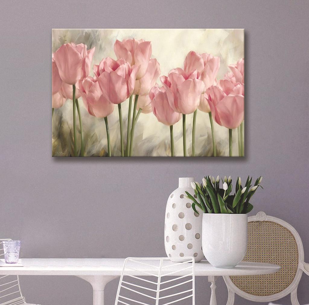 Tulip Plant Flowers Oil Painting Shop Front Home Decoration Hotel Hanging Decorative Painting Decoracion Salon Wall Art No Frame