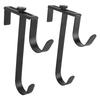 2Pcs Pool Pole Hanger Adjustable Metal Iron Pool Pole Hook Hanger Pool Accessories for Pool Poles Pool Fence Wall