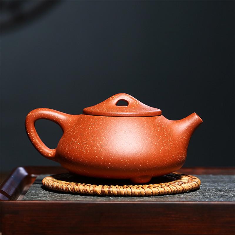 Yixing Zisha Dragon Blood Sand Shi Piao Teapot Handmade Set by Famous Artist