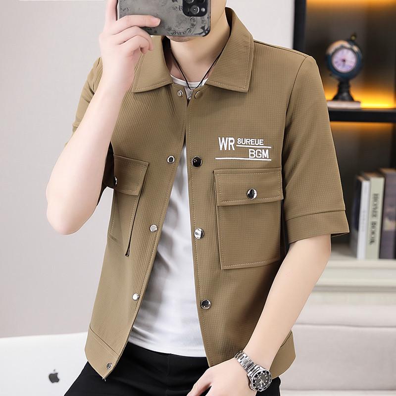 Winter 2026 New Stylish Medium Sleeve Printed Jacket 2XL: 130-145 lbs хаки