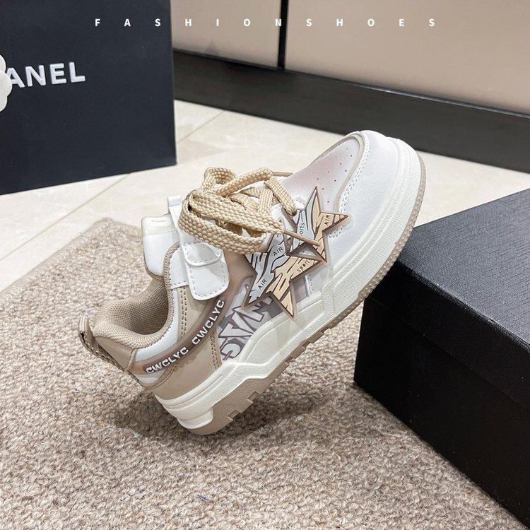 Girls shoes spring 2025 new children's sports shoes soft sole middle and older children's casual board shoes student sports shoes