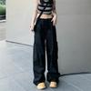 Y2k Cargo Pants Women Streetwear Casual Wide Leg Pants Harajuku Vintage Solid Baggy Straight Trousers Ladies Oversize Sweatpants
