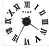 VidaXL 3D Wall Clock Modern Design Analog Clock Decorative Clock Living Room Interior Home Black 325159