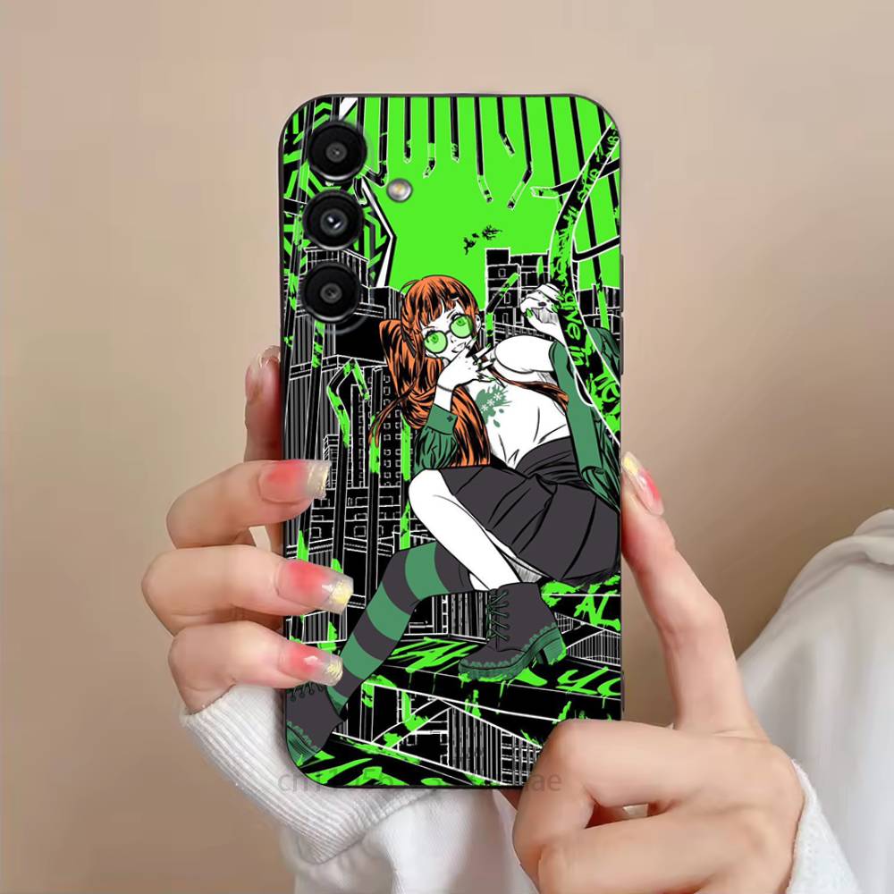 Spiel P-Persona 5 Handyhülle Für Samsung S25,24,23,22,21,S20,Ultra,Plus,FE Schwarze Weiche Hülle