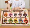 Montessori Magnetisk Fargesorteringsspill Maze Board Pen Moving Perle Games Trekontroll Sensorisk lek Pedagogiske leker for barn