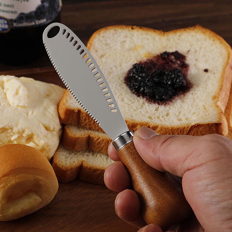 Acacia Wood Handle Stainless Steel Butter & Cheese Knife Set