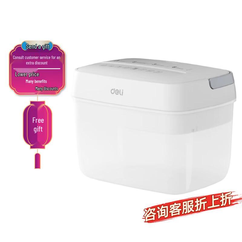 Deli Compact Paper Shredder for Home and Office CN Plug (adapter Included)