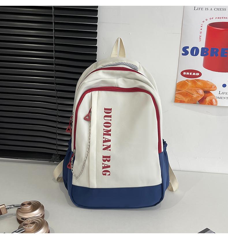 Schoolbag New Large Capacity Junior High School Student College Student Backpack Leisure Commuter Waterproof Backpack Male and Female School Bag
