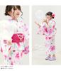 Arisana Yukata for Separate Sizes and 160cm and Watercolor Camellia 130cm Two-Way Girls, Set, 120, 130, 140, 150, (3-Piece Set Top, Dress, Obi),