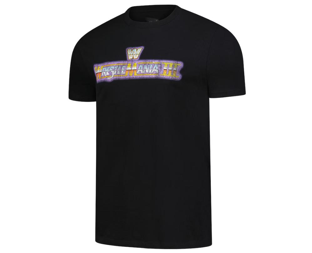 Black WrestleMania III Logo T-Shirt Unisex T-Shirt XXXL