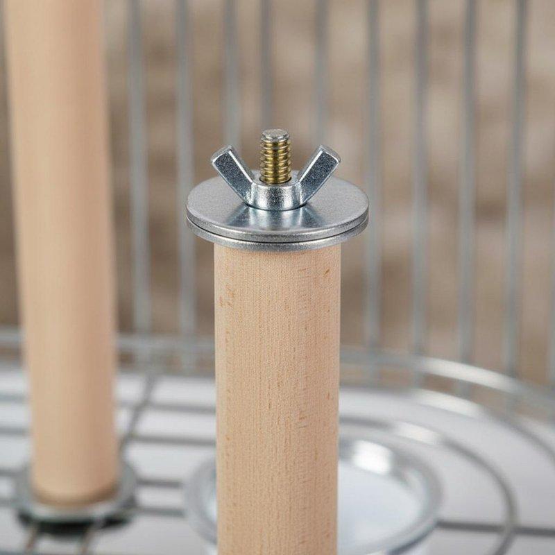 Anti-Spill Avian Food Holder No-Mess Design Avian Perch with Food Bowls Hanging Parrot Feeder Easy to Clean Enclosure Feeding