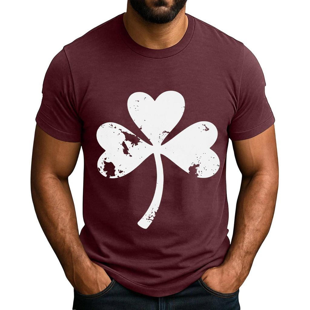 Men's  Popular T-shirt Printed Round Neck Short Sleeve T-shirt