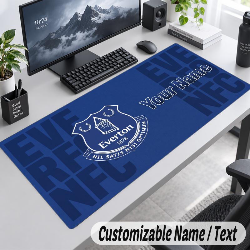 Everton FC Personalized Large Mouse Pad Custom Name Text Extended Desk Mat Gaming Mousepad