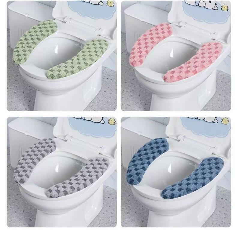 Ultra-Soft Washable Toilet Seat Cushion: Adhesive, Thickened, Universal Fit for Autumn & Winter.