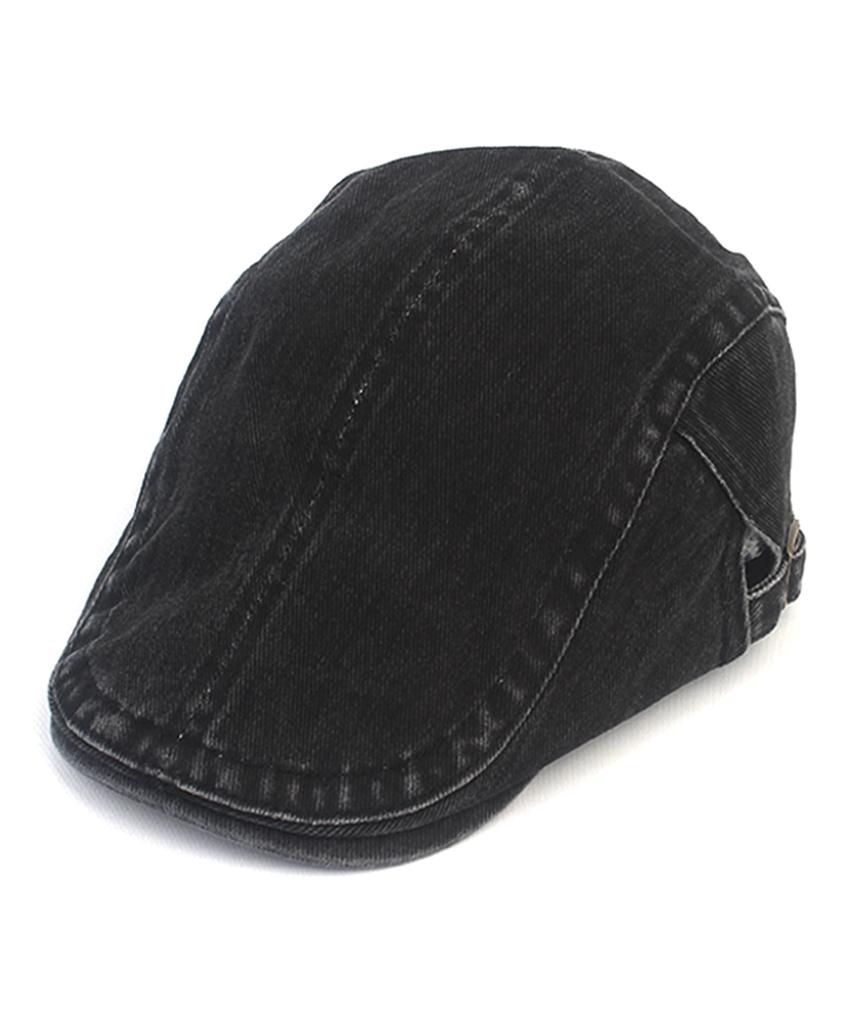 Yunibeosyeolkemiseuteuli Vintage Washing Black Side Belt Hunting Cap