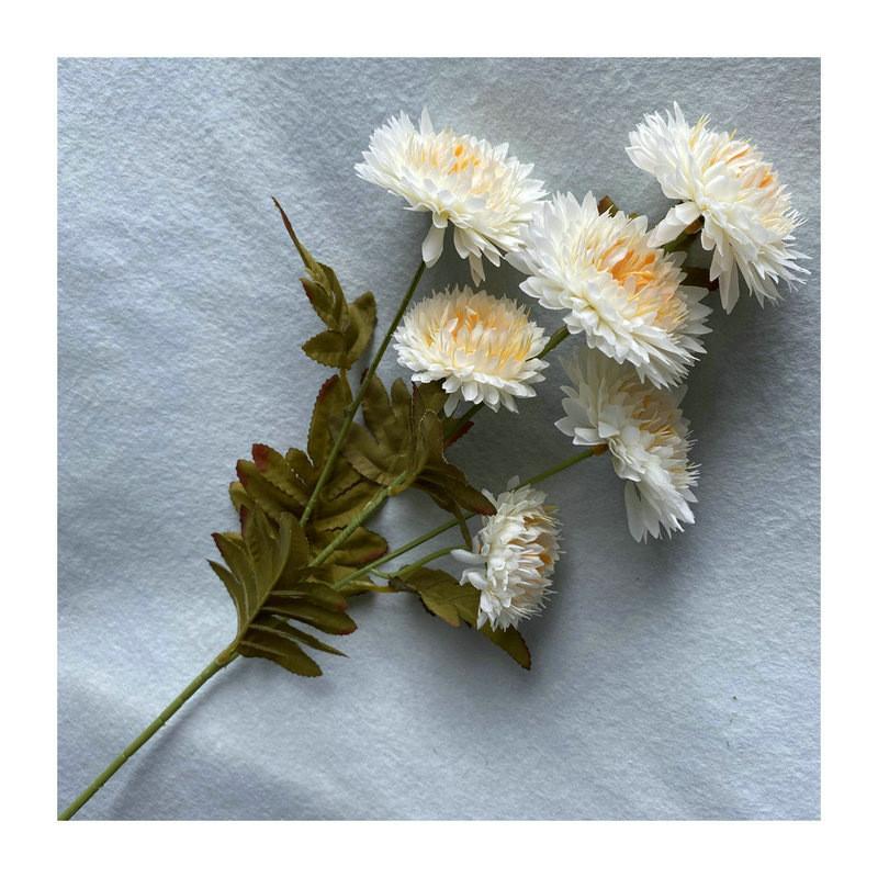 Realistic Silk Chrysanthemum Floral Stems For Banquet Hall Home Decoration