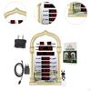 Muslim Prayer Desk Clock Father's Day Gift Calendar Azan Alarm Islamic Black