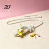 Humorous Jewelry Gift Funny Banana Pendant Necklace, Resin Hand-Sculpted Cute Personalized for Friends Lifelike Fruit Necklace Jewelry, Creative