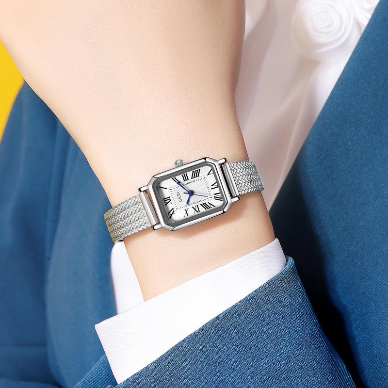 Gedi Vintage Roman Wheat Ear Women's Square Quartz Watch
