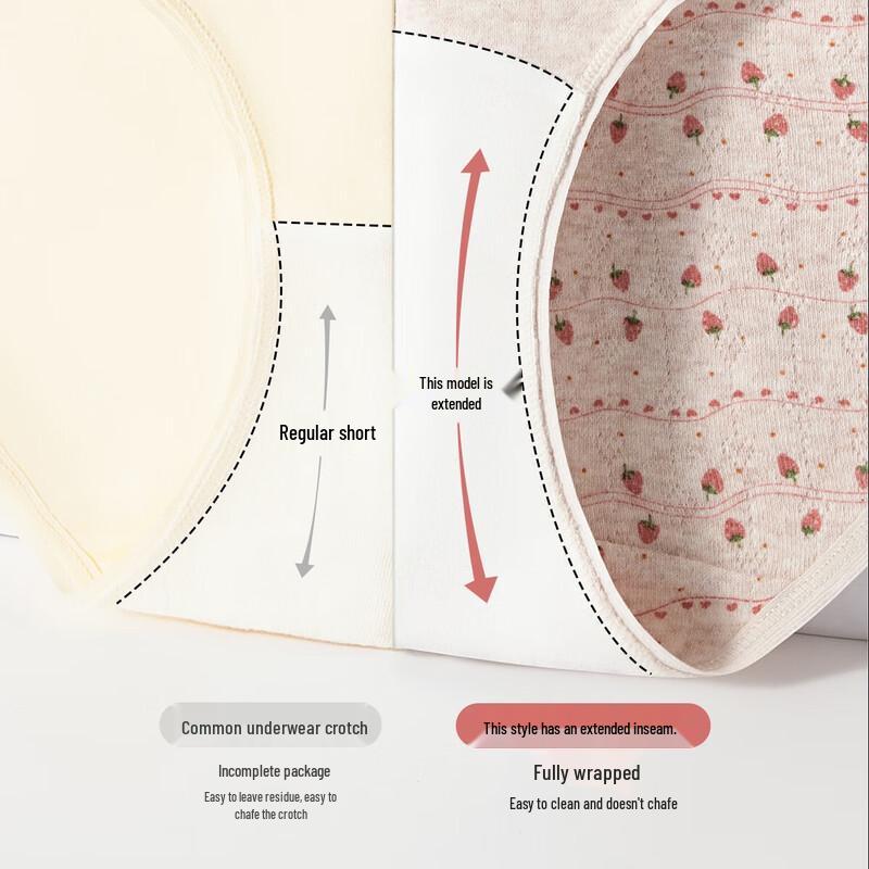 Maoren Women's 10A Antibacterial 100% Cotton Briefs