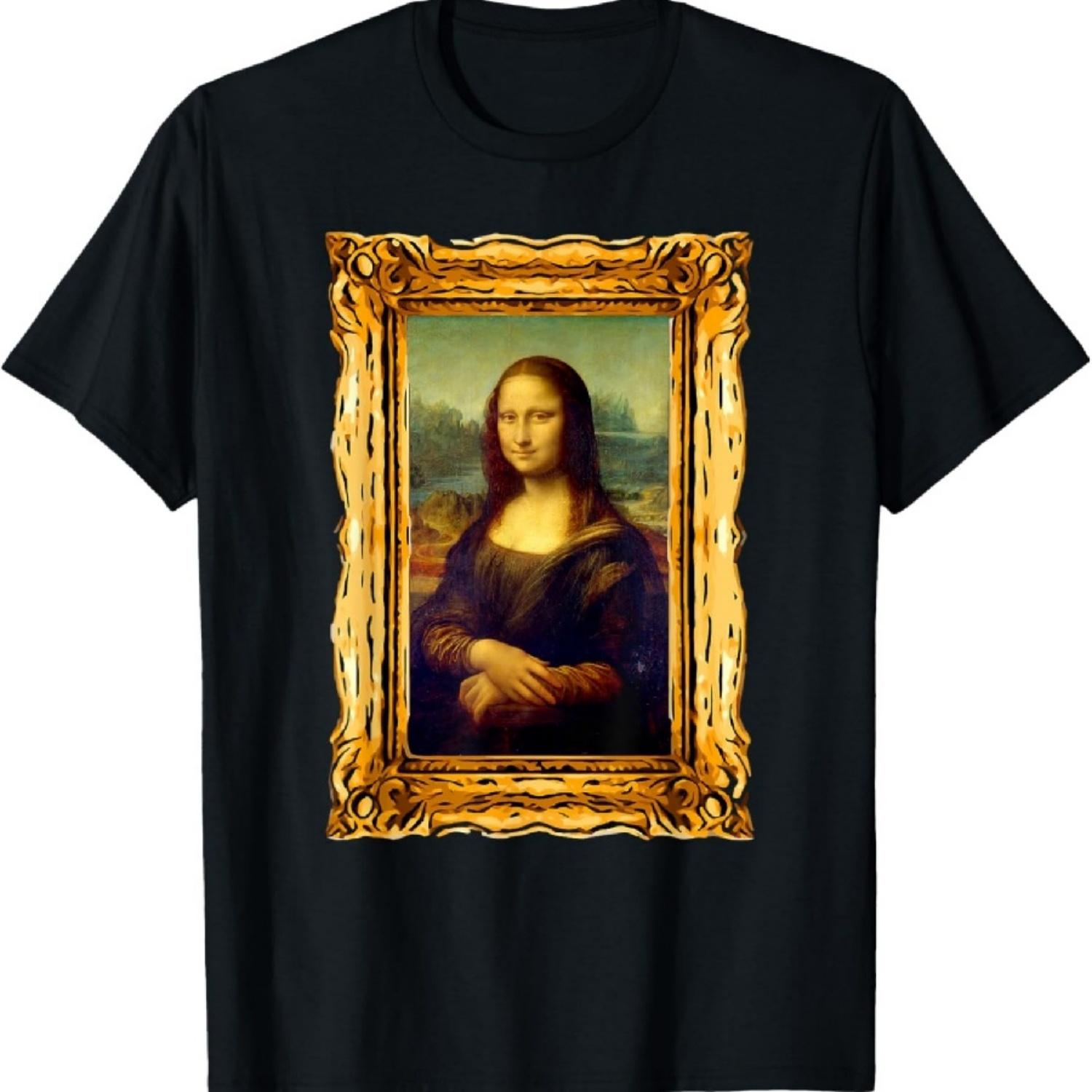 

Mona Lisa Leonardo Da Vinci Famous Art Painting Artist Shirt T-Shirt L чорний