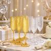 Lightweight Reusable PS Champagne Glasses 170/220ml Shatterproof Cocktail Goblets for Corporate Cocktail Party Event Supplies