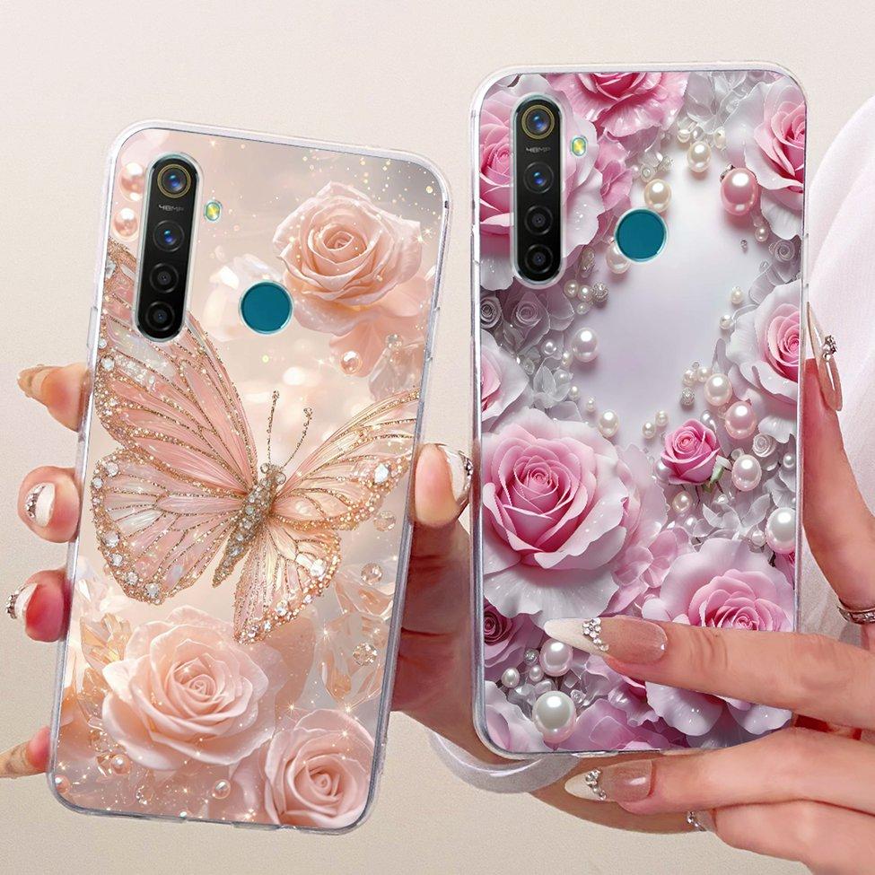 Transparent Casing For Realme 5 Pro Cover Fashion Cartoon Cute Funny Painted Soft Phone Case RMX1973 RMX1971