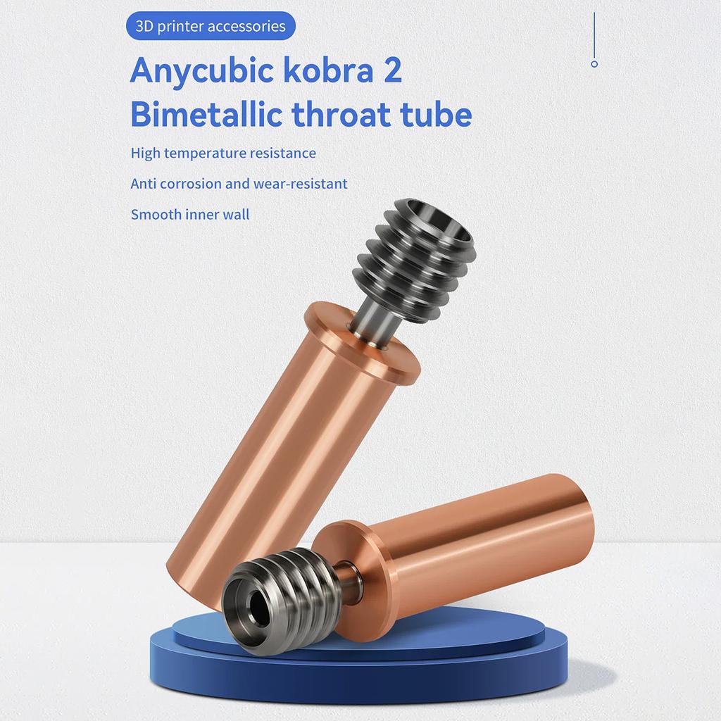 2 Stück 3D-Drucker Extruder Kupfer Titanlegierung Halsrohr für Kobra 2Kobra 2 NeoKobra 2