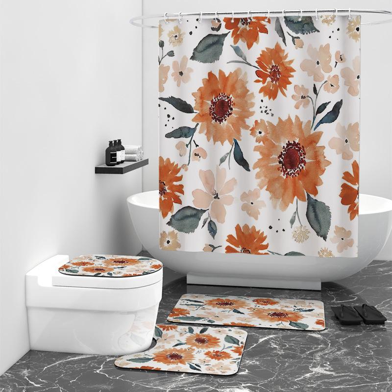 

Масляная живопись цифровая печать занавеска для душа ванная комната блокировка водонепроницаемая занавеска W90cm*L180cm