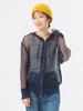[BEAMS BOY] L/S TEE Big Mesh Hoodie Women's NAVY ONE SIZE
