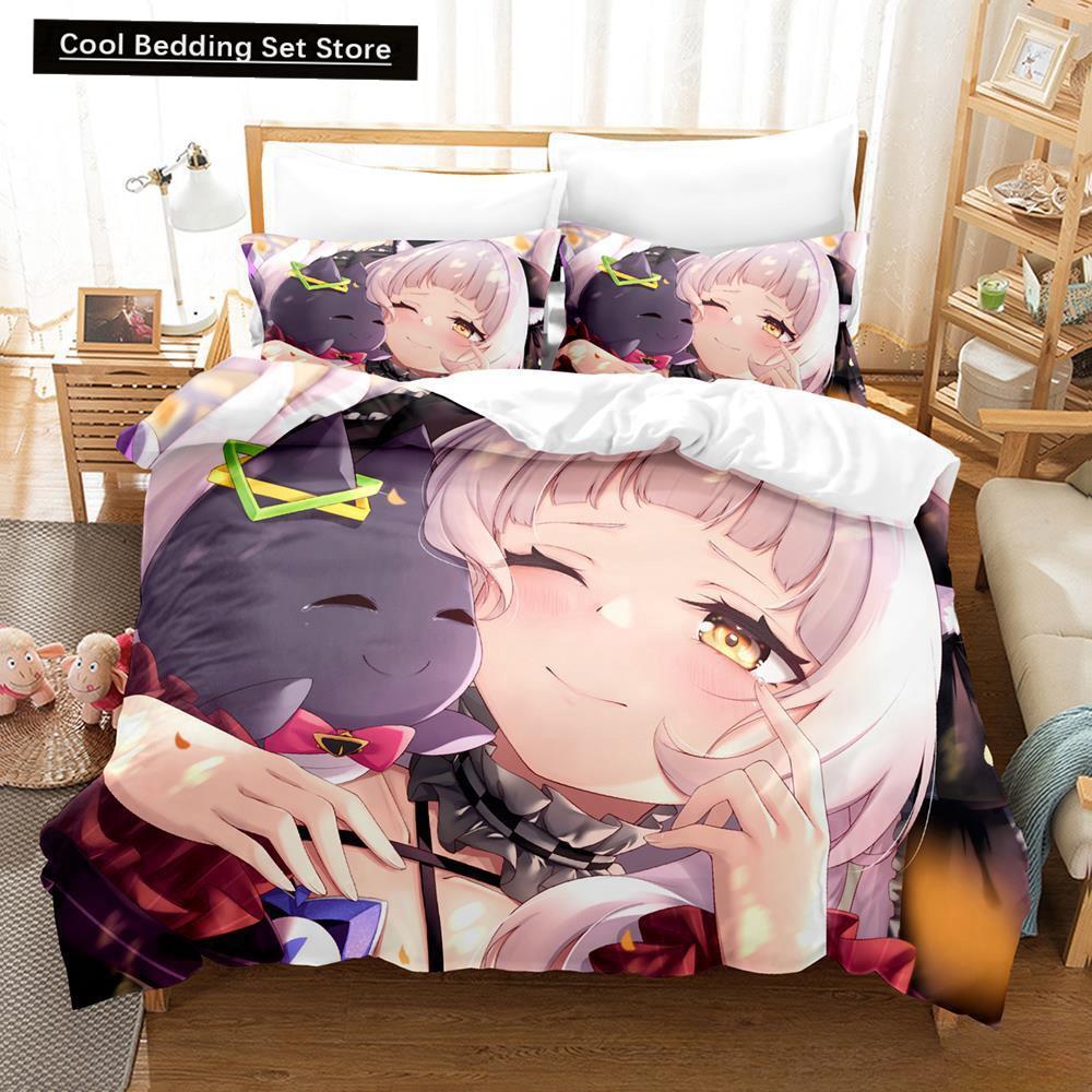Новый комплект постельного белья Murasaki Shion Single Twin Full Queen King Size Bed Set Adult Kids Bedroom Duvet cover Sets Anime Kawaii Girl Bed