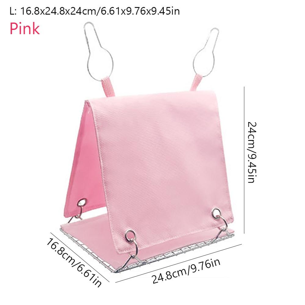 Comfortable Hangable Triangle Bird Cage House Detachable Ventilated Summer Bird Nest Cool Parrot Hut Tent Pigeon