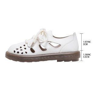 Breathable Hollow Out Thick Bottom Gladiator Sandals Women Summer Retro Lace  Sandals 35 бежевый