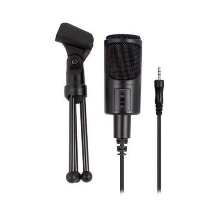 Microphone de Bureau - Ewent - EW3552 - Jack 3.5 mm - Suppression du Bruit - Support Inclus