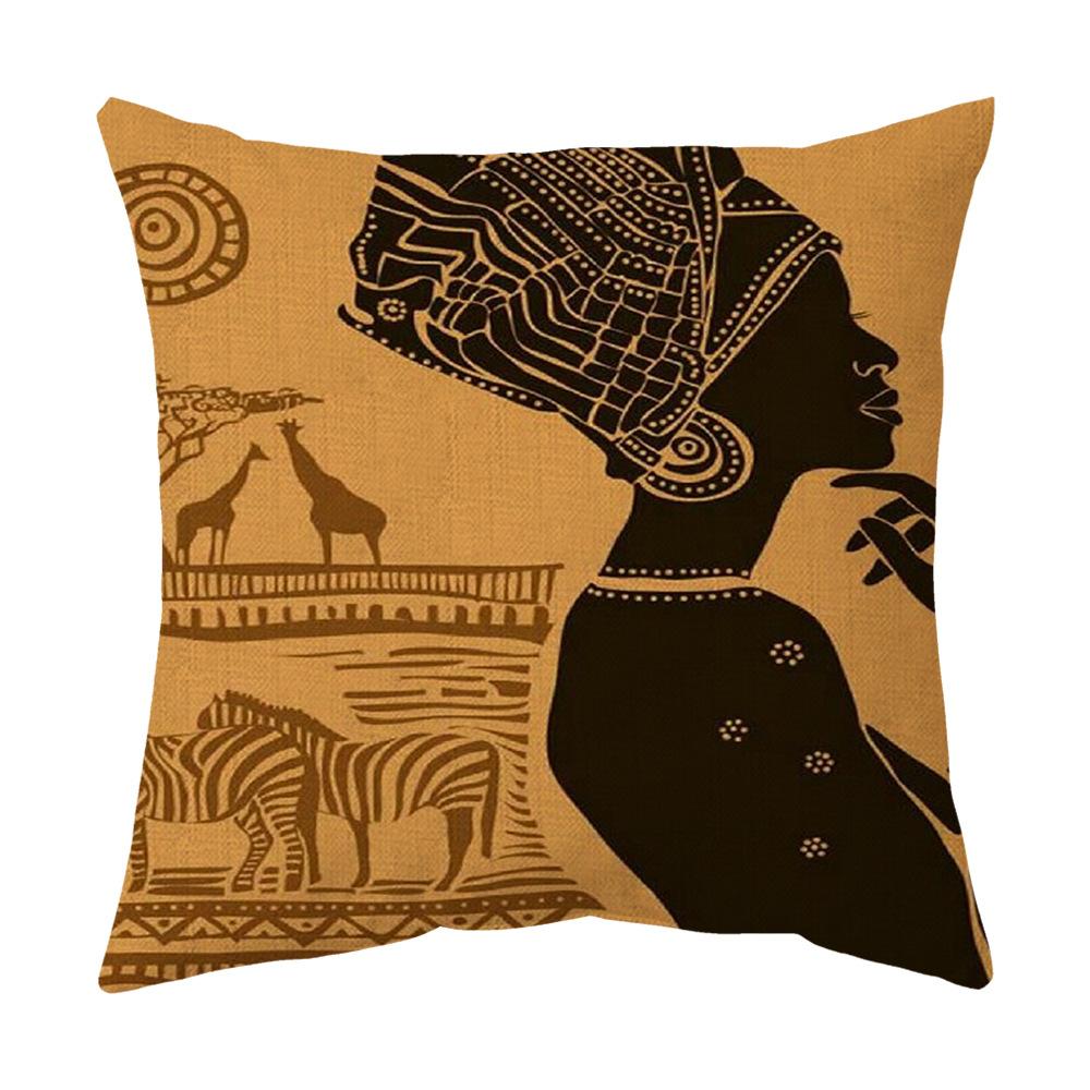 Bunte handbemalte ägyptische schwarze Autokissenhülle Sofakissen Kissen Heimkissen