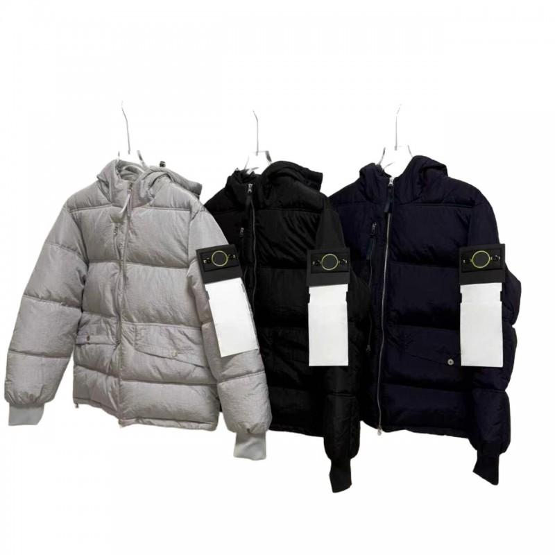 Winter Hooded Thick Padded Loose Solid Color Badge Casual Warm Puffer Coat Men Women Daily Commute