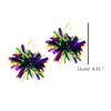 Festive Mardi Gras Festival Earrings Glitter Ball Earring Sparkling Poms Poms Earrings for Outdoor Karneval Celebrations