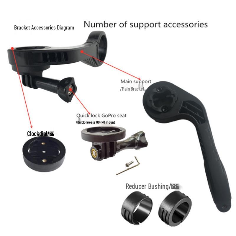 GoPro Camera Mount Adapter for Garmin 520/1030 Bike Computers