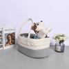 Portable Woven Cotton Rope Storage Basket - Nordic Style