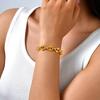 Jewelry Stainless Steel Hydraulic Rhombus Japanese Geometric Gold Bracelet Women