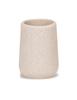 Porte-Brosse À Dents - Andrea House - Ø7.5x10.5cm - Grès - Beige - Accessoires De Salle De Bain