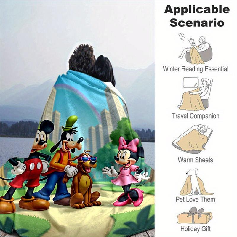 1pc, Disney Friends Collection, Seasonal Universal Blanket for Home Decoration, Soft Flannel Throw Blanket, Versatile & Cozy for Bedroom, Living Room,