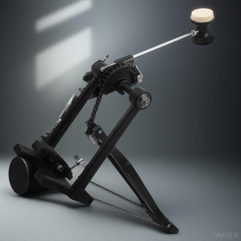 Bass Drum Pedal Aluminum Alloy Thick Chain Extended Pedal Widened Base Plate Adjustable Spring Jazz Electronic Drum Set