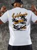 Retro California Vintage Car Graphic Tee with Palm Tree Accents 100 Cotton Unisexs Tshirt Summer West Coast Vacation Casual Top