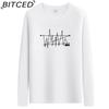 BITCED Men's Spring and Autumn Slim Trend Long-sleeved T-shirt Versatile O-neck Bottoming Shirt